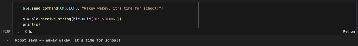 Task 1 Python ECHO command and output